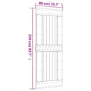 vidaXL Csúszó ajtó Természetes és Fehér 80 x 210 cm Szilárd Fenyőfa