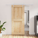 vidaXL Csúszó ajtó Természetes és Fehér 90 x 210 cm Szilárd Fenyőfa
