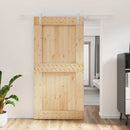 vidaXL Csúszó ajtó Természetes és Fehér 100 x 210 cm Szilárd Fenyőfa