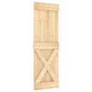 vidaXL Csúszó ajtó Természetes és Fehér 70 x 210 cm Szilárd Fenyőfa