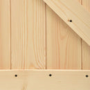 vidaXL Csúszó ajtó Természetes és Fehér 70 x 210 cm Szilárd Fenyőfa