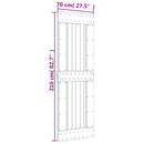 vidaXL Csúszó ajtó Természetes és Fehér 70 x 210 cm Szilárd Fenyőfa