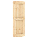 vidaXL Csúszó ajtó Természetes és Fehér 80 x 210 cm Szilárd Fenyőfa
