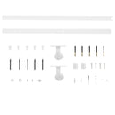 vidaXL Csúszó ajtó Természetes és Fehér 85 x 210 cm Szilárd Fenyőfa
