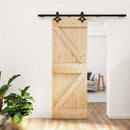 vidaXL Csúszó ajtó Természetes és Fekete 70 x 210 cm Szilárd Fenyőfa