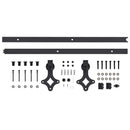 vidaXL Csúszó ajtó Természetes és Fekete 85 x 210 cm Szilárd Fenyőfa
