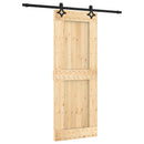 vidaXL Csúszó ajtó 80 x 210 cm Szilárd Fenyőfa (Nem Kezelt)