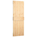 vidaXL Csúszó ajtó Természetes és Fehér 70 x 210 cm Szilárd Fenyőfa