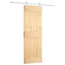 vidaXL Csúszó ajtó Természetes és Fehér 70 x 210 cm Szilárd Fenyőfa