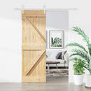 vidaXL Csúszó ajtó Természetes és Fehér 70 x 210 cm Szilárd Fenyőfa