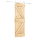 vidaXL Csúszó ajtó Természetes és Fehér 70 x 210 cm Szilárd Fenyőfa