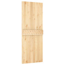 vidaXL Csúszó ajtó Természetes és Fehér 80 x 210 cm Szilárd Fenyőfa
