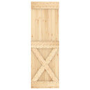vidaXL Csúszó ajtó Természetes és Fehér 70 x 210 cm Szilárd Fenyőfa