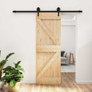 vidaXL Csúszó ajtó Természetes és Fekete 70 x 210 cm Szilárd Fenyőfa