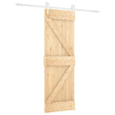 vidaXL Csúszó ajtó Természetes és Fehér 70 x 210 cm Szilárd Fenyőfa