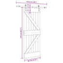 vidaXL Csúszó ajtó NARVIK Természetes és Fekete 80 x 210 cm (152,5 cm)