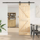 vidaXL Csúszó ajtó NARVIK Természetes és Fekete 70 x 210 cm (213,5 cm)