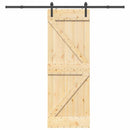 vidaXL Csúszó ajtó NARVIK Természetes és Fekete 70 x 210 cm (213,5 cm)