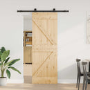vidaXL Csúszó ajtó NARVIK 70 x 210 cm (152,5 cm) Természetes és Fekete