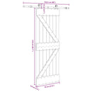 vidaXL Csúszó ajtó NARVIK 70 x 210 cm (152,5 cm) Természetes és Fekete