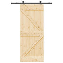 vidaXL Csúszó ajtó NARVIK 85 x 210 cm (152,5 cm) Természetes és Fekete