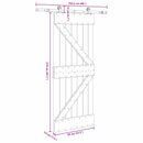 vidaXL Csúszó ajtó NARVIK 85 x 210 cm (152,5 cm) Természetes és Fekete
