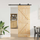 vidaXL Csúszó ajtó NARVIK 80 x 210 cm (152,5 cm) Természetes és Fekete