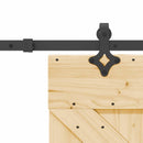 vidaXL Csúszó ajtó NARVIK Természetes és Fekete 85 x 210 cm (213,5 cm)