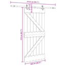 vidaXL Csúszó ajtó NARVIK 100 x 210 cm (213,5 cm)