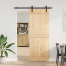 vidaXL Csúszó ajtó NARVIK Természetes és Fekete 80 x 210 cm (152,5 cm)