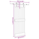 vidaXL Csúszó ajtó NARVIK Természetes és Fekete 80 x 210 cm (152,5 cm)