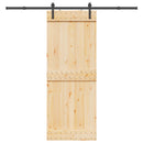 vidaXL Csúszó ajtó NARVIK Természetes és Fekete 80 x 210 cm (213,5 cm)