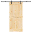 vidaXL Csúszó ajtó NARVIK Természetes és Fekete 95 x 210 cm (213,5 cm)