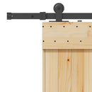 vidaXL Csúszó ajtó NARVIK Természetes és Fekete 85 x 210 cm (152,5 cm)