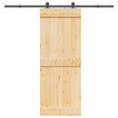 vidaXL Csúszó ajtó NARVIK 80 x 210 cm (213,5 cm) Természetes és Fekete