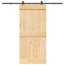 vidaXL Csúszó ajtó NARVIK Természetes és Fekete 95 x 210 cm (213,5 cm)