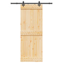 vidaXL Csúszó ajtó NARVIK Természetes és Fekete 80 x 210 cm (152,5 cm)