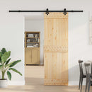vidaXL Csúszó ajtó NARVIK Természetes és Fekete 70 x 210 cm (213,5 cm)