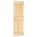 vidaXL Csúszó ajtó NARVIK Természetes és Fekete 70 x 210 cm (213,5 cm)