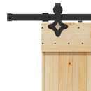 vidaXL Csúszó ajtó NARVIK Természetes és Fekete 80 x 210 cm (213,5 cm)