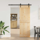 vidaXL Csúszó ajtó NARVIK Természetes és Fekete 80 x 210 cm (152,5 cm)