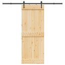 vidaXL Csúszó ajtó NARVIK Természetes és Fekete 80 x 210 cm (213,5 cm)