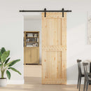 vidaXL Csúszó ajtó NARVIK Természetes és Fekete 80 x 210 cm (152,5 cm)