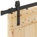 vidaXL Csúszó ajtó NARVIK Természetes és Fekete 80 x 210 cm (213,5 cm)