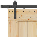 vidaXL Csúszó ajtó NARVIK Természetes és Fekete 80 x 210 cm (213,5 cm)