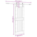 vidaXL Csúszó ajtó NARVIK Természetes és Fekete 80 x 210 cm (213,5 cm)