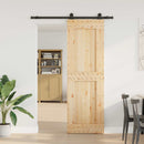 vidaXL Csúszó ajtó NARVIK Természetes és Fekete 70 x 210 cm (152,5 cm)