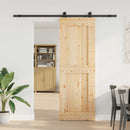 vidaXL Csúszó ajtó NARVIK Természetes és Fekete 80 x 210 cm (213,5 cm)
