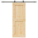 vidaXL Csúszó ajtó NARVIK 85 x 210 cm (213,5 cm) Természetes és Fekete