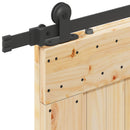 vidaXL Csúszó ajtó NARVIK Természetes és Fekete 95 x 210 cm (213,5 cm)